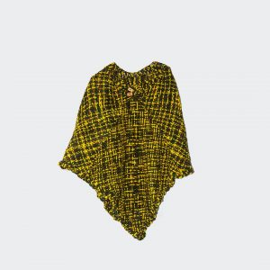 Poncho a telar de lana matizada